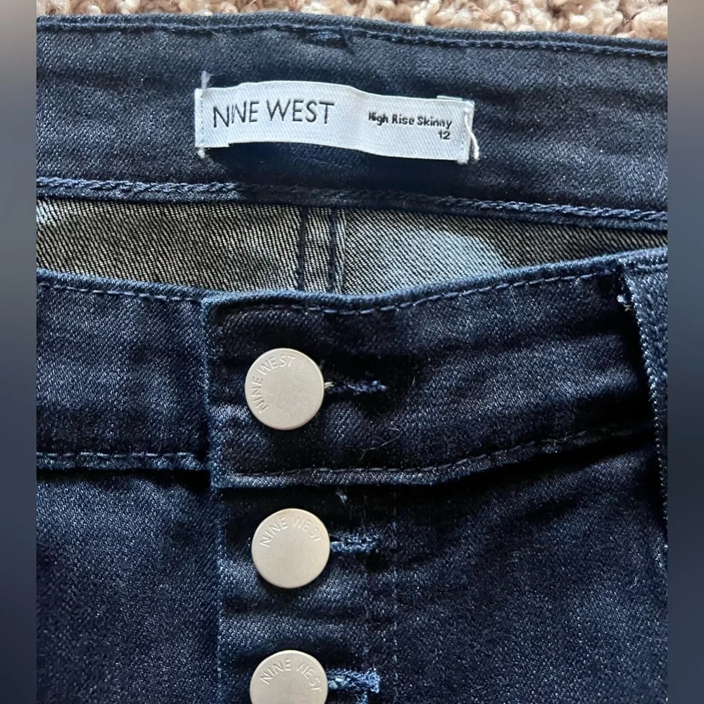Nine West Dark Blue Skinny Jeans - Picture 2 of 5